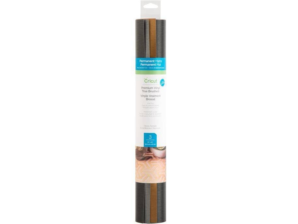 Vinil Premium Permanente CRICUT True Brushed Classics (30x60cm - 3 Folhas)