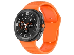 Bracelete Para Samsung Galaxy Watch 8 / 8 Classic - Silicone Com Padrão De Bolinhas E Fivela De Liberação - Laranja