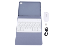 2026zentro-capa Com Teclado Sem Fio E Mouse Para Tablet 10ª Geração 10.9 Polegadas 2022 Luzes Rgb Coloridas Roxa