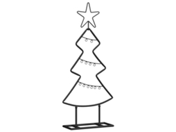 Conjunto 1 Árvore De Natal De Metal Vidaxl Preto Aço (60 Cm)