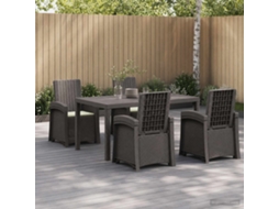 Vidaxl Conjunto De Jantar Para Jardim 5 Unid. Cinzentos Claros E Creme