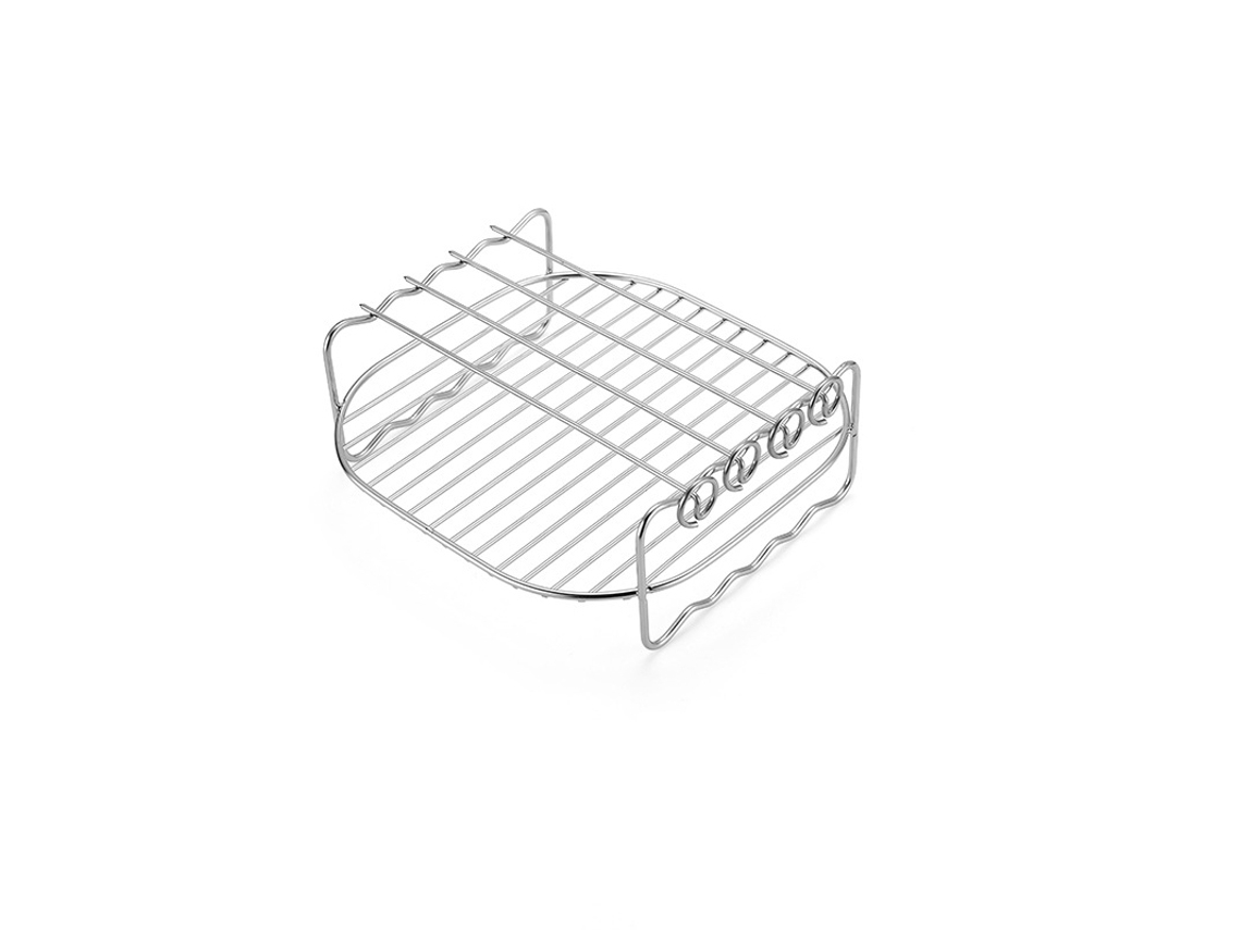 Acessórios Para Fritadeira Elétrica Com Grelha De Aço Inoxidável De Dupla Camada De 6 Polegadas
