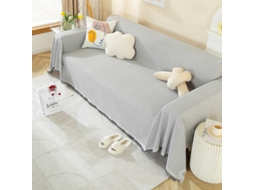 Capa Para Sofá Resistente A Animais De Estimação, Lavável, Serve Para Sofás Com Três Almofadas (180 X 300 Cm), Cinza. Panoona