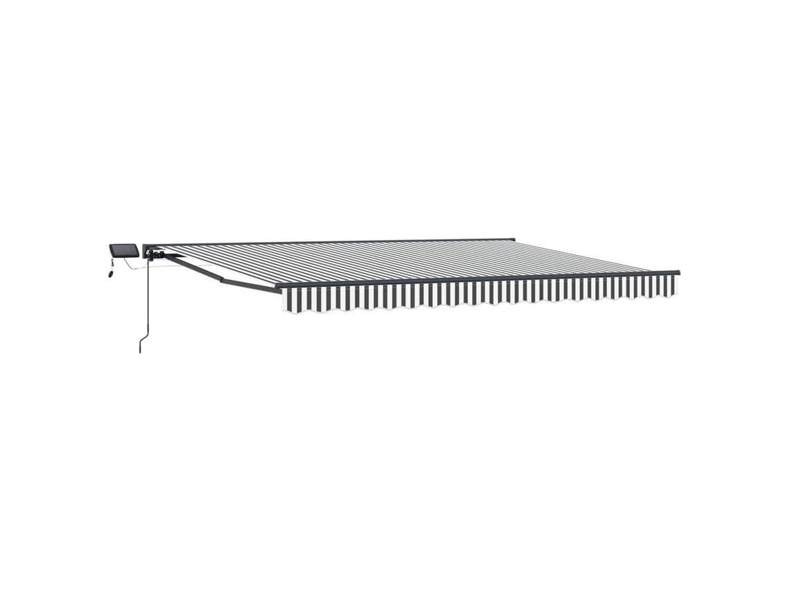 Conjunto 1 Toldo Manual Vidaxl Antracite Alumínio (4,5 × 3,5 M)