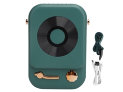 Ventilador Portátil Colar Manual De Mesa Com 3 Velocidades Ajustáveis E Cordão Verde