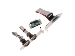 Placa De Expansão Serial Paralela Mini Pcie Com 2 Portas Rs232 E Porta De Impressora Lpt Adaptador
