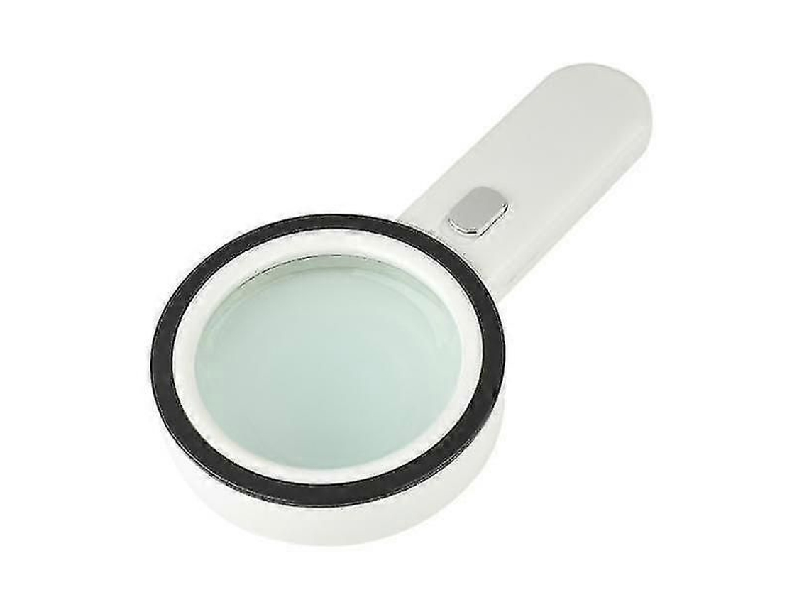 Lupa De Mão Resistente Com 13 Leds E Luz Uv (30x)