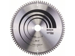 Disco de Serra Circular BOSCH Optiline Madeira 250x30x3.2 mm - 80