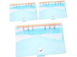 Conjunto De 3 Pastas Com Argolas, Proteção Reforçada, Capa Em Pvc E 6 Argolas De Metal Ideal Estudantes