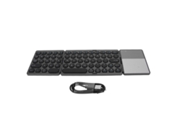Aetheria teclado Plegável Bluetooth com Touchpad Universal 64 Teclas 140mah Sem Fio Preto