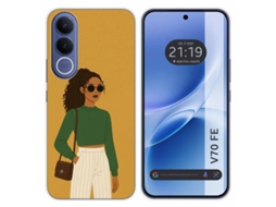 Capa Tumundosmartphone De Silicone Para Vivo V70 Fe Design Feminino 02 Desenhos