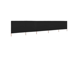 Maison Exclusive - Para-vento Com 5 Painéis Em Tecido 600x120 Cm Preto