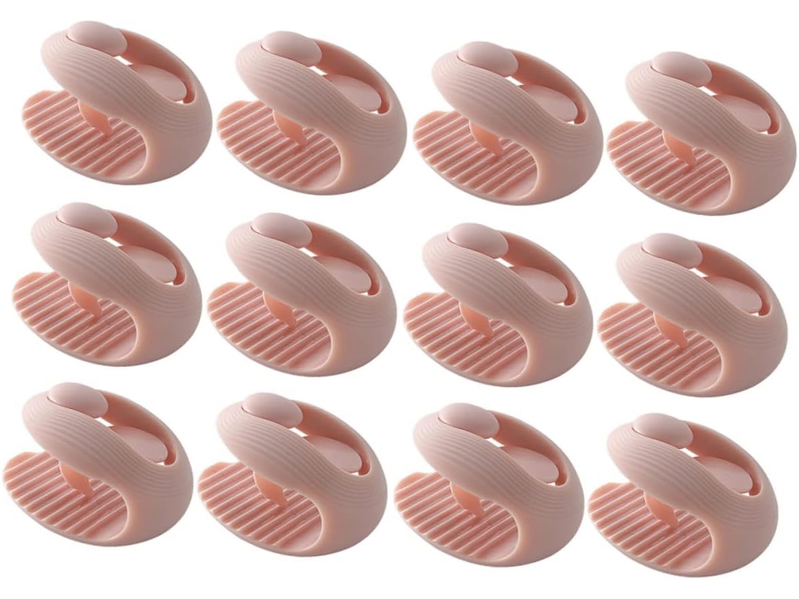 Conjunto de 12 Prendedores Lençol Cetim, Resistentes, Flexíveis e Práticos para Edredons Capas CHABERLU