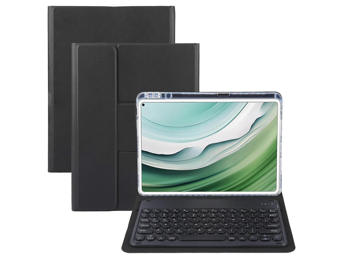 Capa De Couro Com Teclado Bluetooth De Botões Redondos E Suporte Giratório Para Huawei Matepad Pro 11 2024/2022