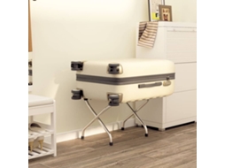 Vidaxl Porta-bagagens Com Encosto Prateado 56x39x52cm