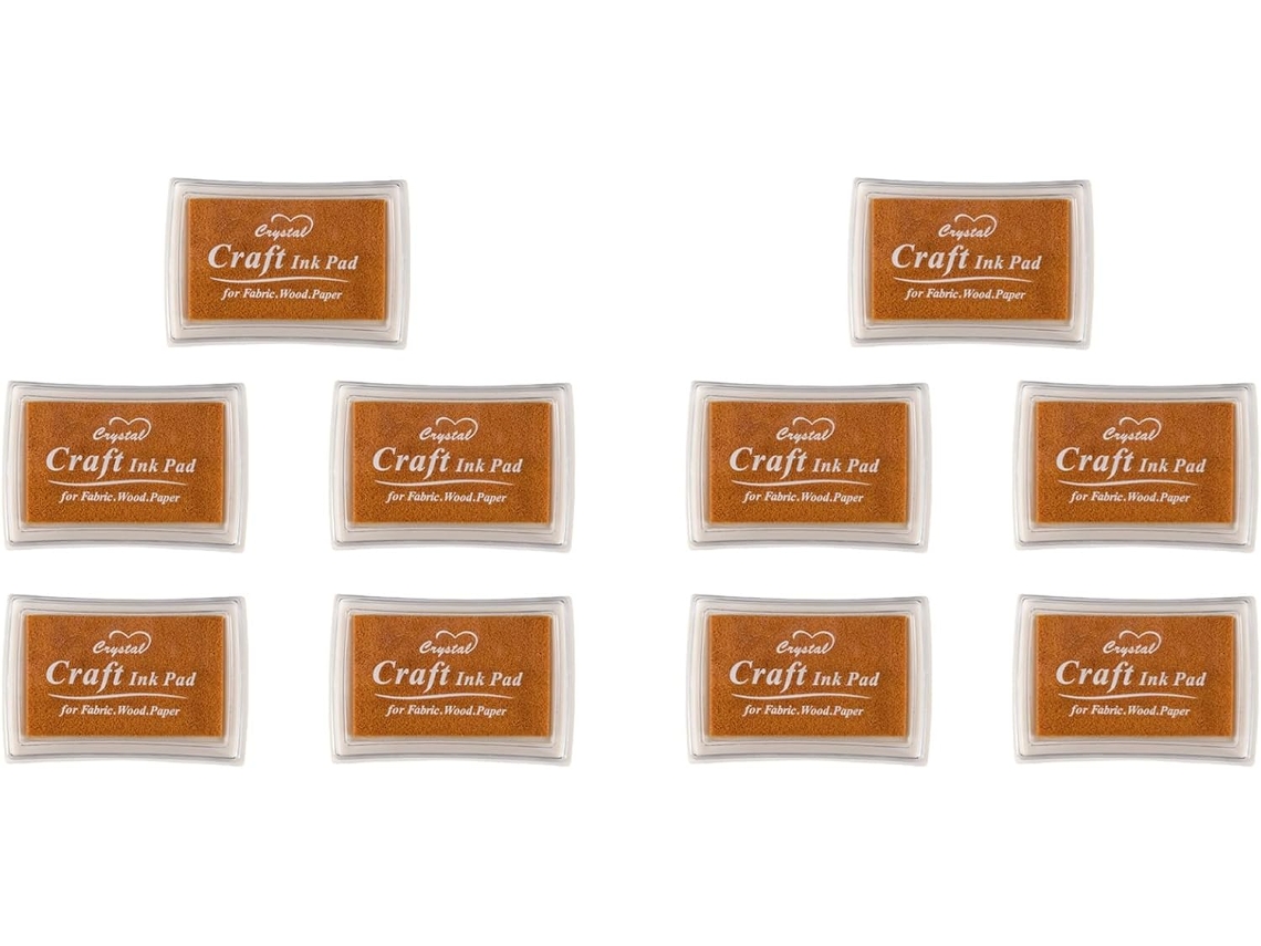 Carimbo 10x para Cartões com Manuais Pré tintados, Cor Bronze SFUSHOS