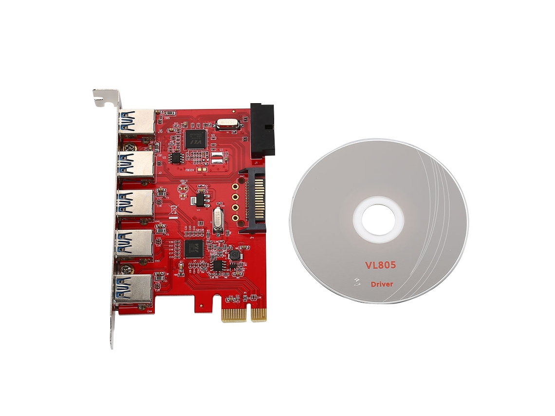 Placa Expansão Pci e para 5 Portas Usb 3.0 LAXISCREED