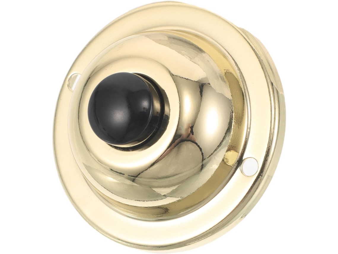 Campainha Yardenfun Elegant Vintage Gold, Botão Mecânico Retrô para Porta-Aviões em Ferro, Design e Funcionalidade