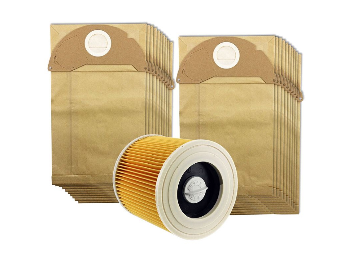 Para filtro de aspirador Karcher Wet&Dry WD2 e 20 sacos de pó