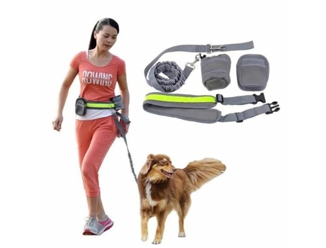 Trela Reflexiva para Cães Uso com As Mãos Livres Ideal para Corrida de Cães ADTOBAST