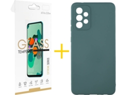 Capa e Película de Vidro Samsung Galaxy A32 5G SKYHE Silicone Líquido Verde