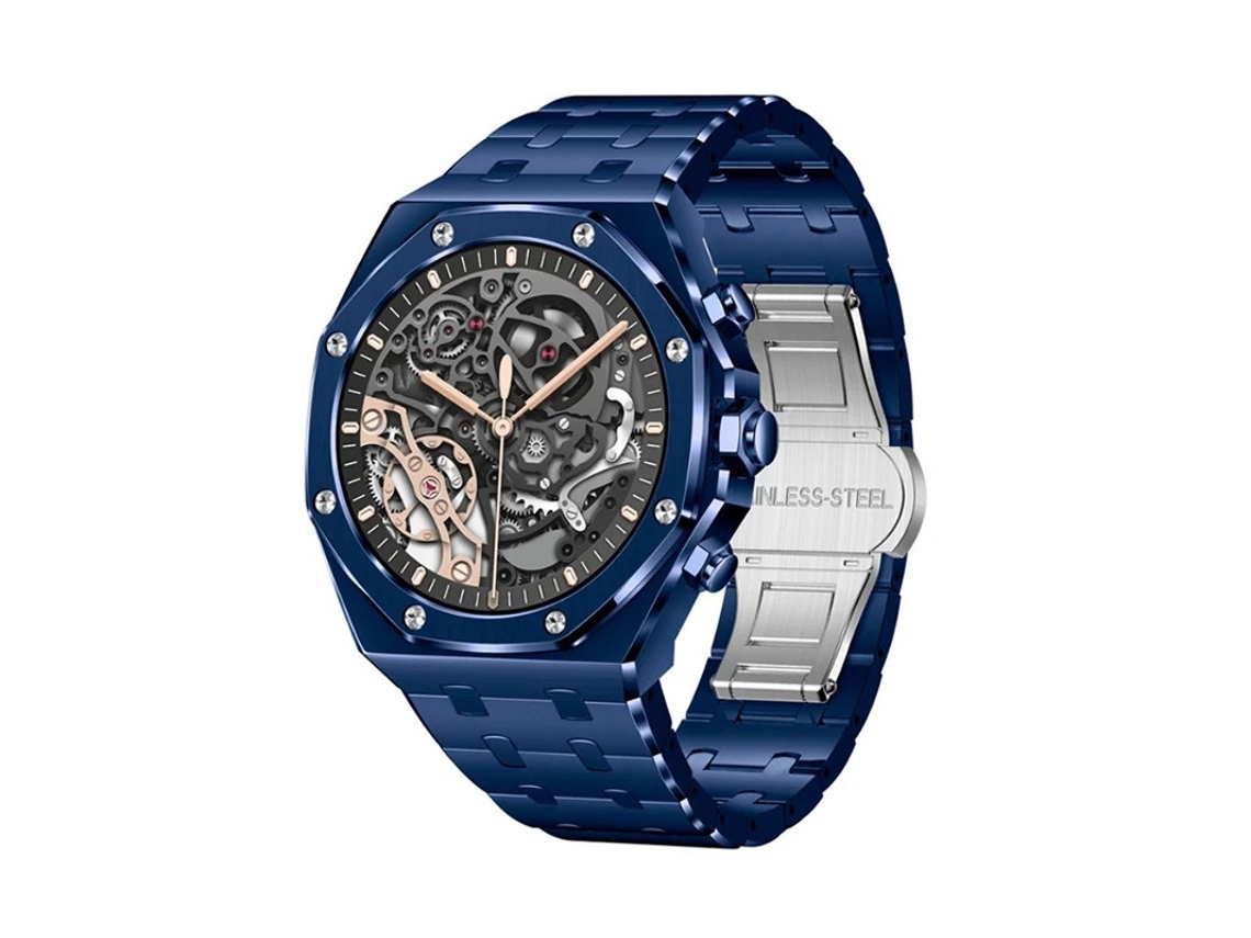 Smartwatch empresarial com chamadas Bluetooth, tecido grande, oxigênio, sem sangramento, sono e monitoramento de saúde, azul Bestvite