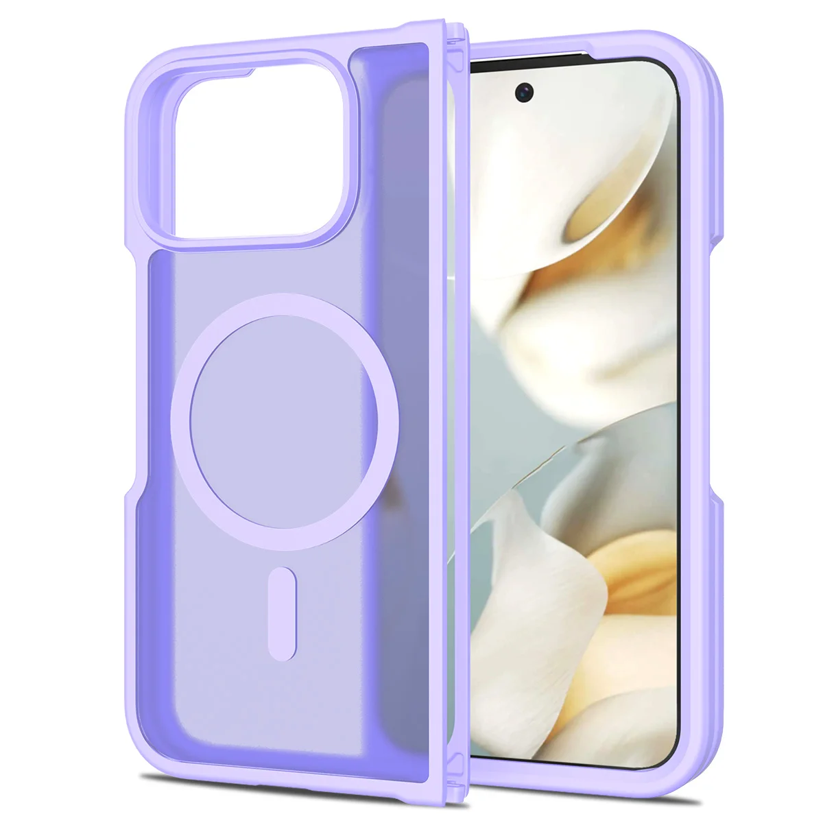 (roxo, Google Pixel 10 Pro Fold) Capa Protetora, Compatível Com Magsafe E Feita De Policarbonato Rígido, Oferecendo Proteção Completa.