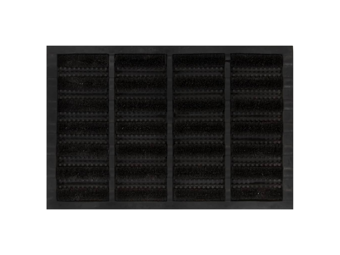 Vidaxl Tapete De Porta Retangular 40x60 Cm Borracha E Fibra De Coco