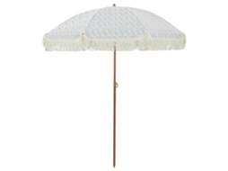 Conjunto 1 Parasol De Praia Vidaxl Cinzento Poliéster (160 X 160 X 196 Cm)