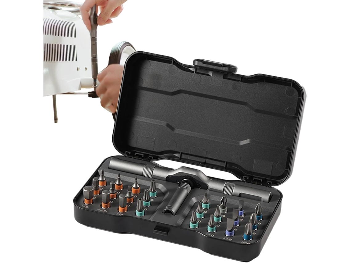 Conjunto De Chave Fenda Com Catraca Portátil E Bits Magnéticos