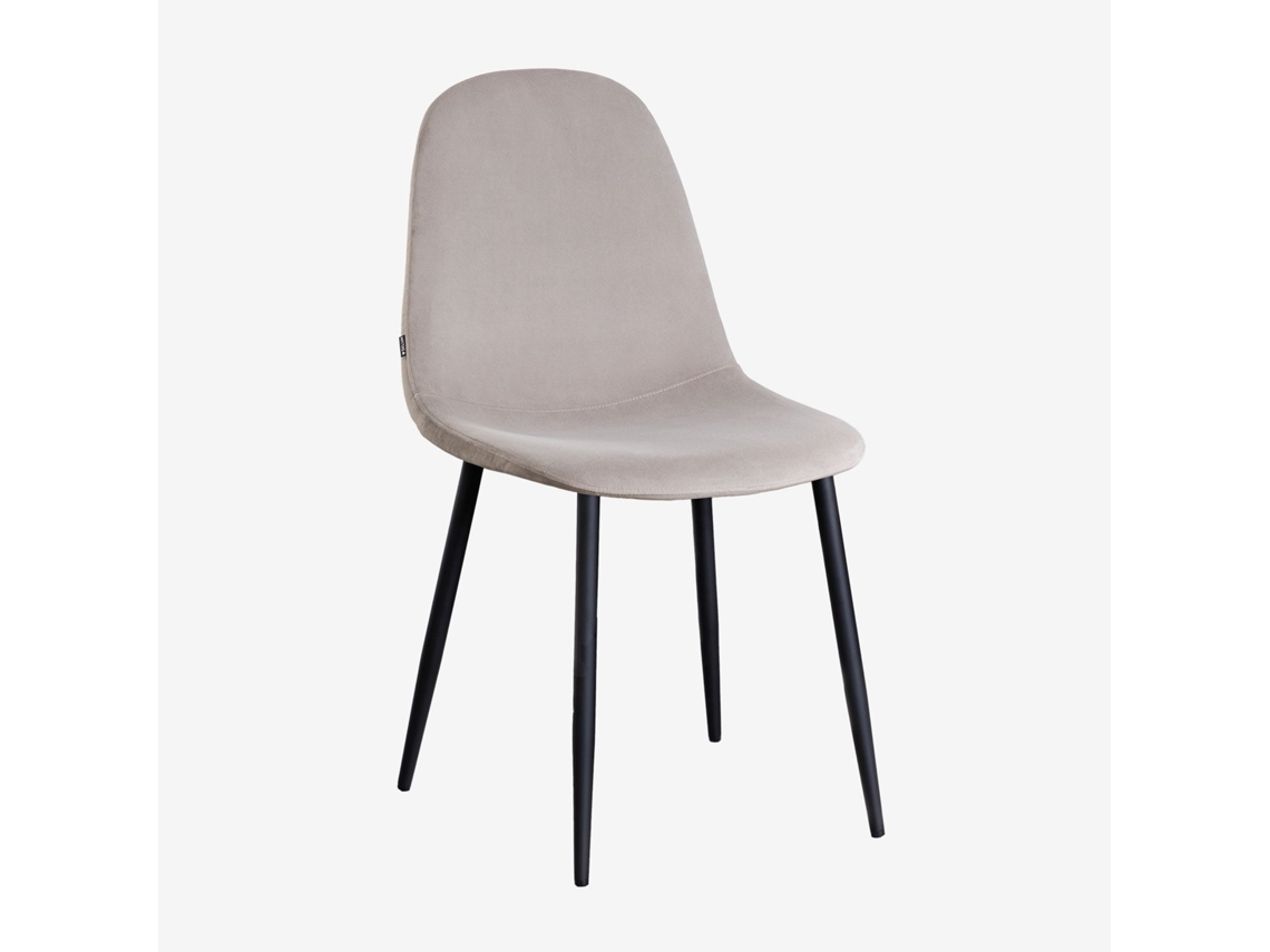 Sklum Glamm Estofada Cadeira De Jantar Poliéster     Preto                  Velluto Toupeira                               Veludo