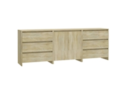 Sideboard, Sideboards Vidaxl Bege Madeira Processada (n/a)