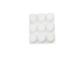 Conjunto De 9 Moldes Semicirculares De Silicone Para Decoração De Bolos, Mousses E Fondant, Além De Chocolates, Doces E Sabonetes Artesanais.