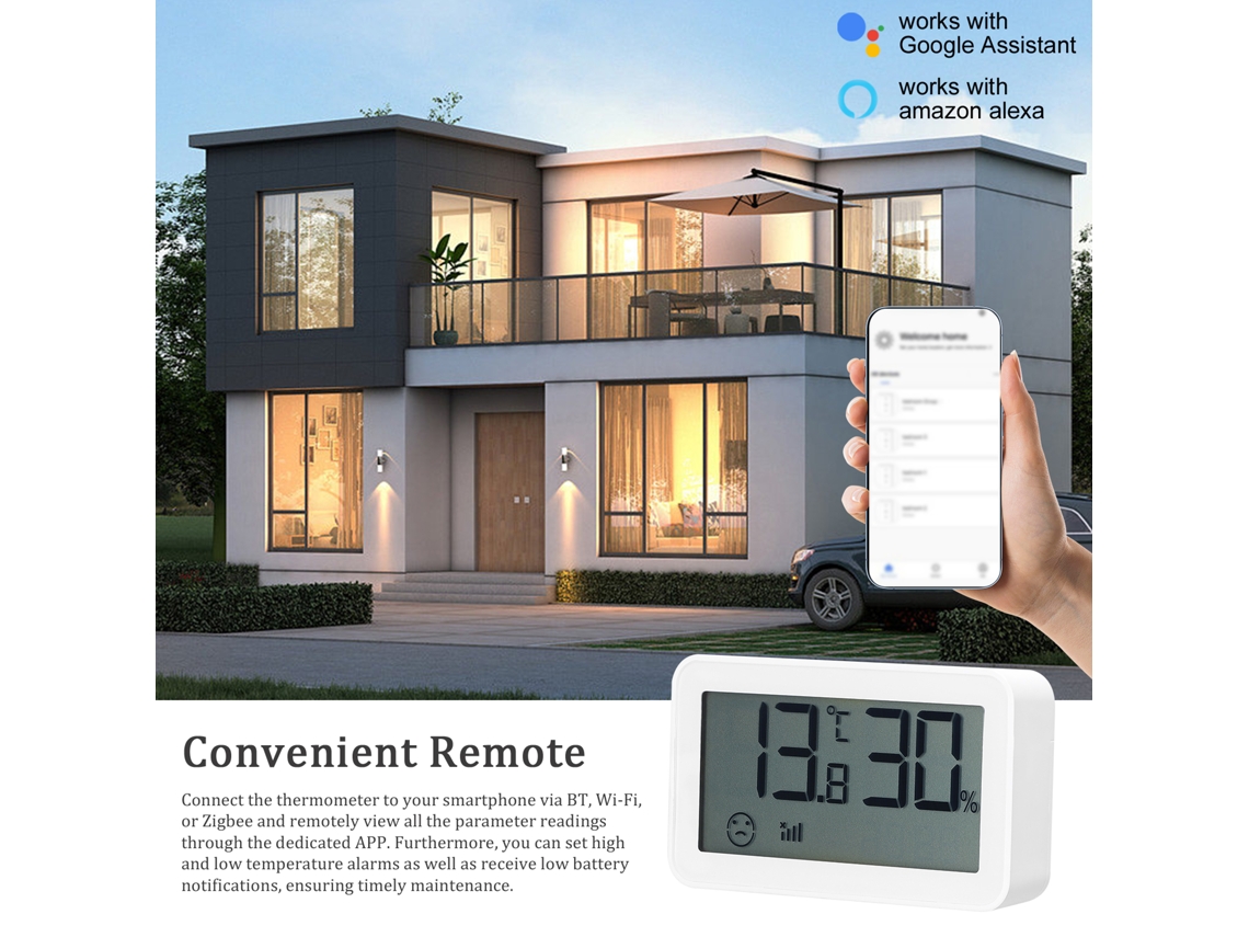 Termômetro Higrômetro Digital Zigbee S/MARCA