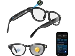 Smartglasses Com Ia, Câmera 1080p, Tradução Em Tempo Real, Música E Chamadas Com As Mãos Livres E 32 Gb De Armazenamento (preto)