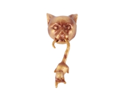 Pendente De Resina Batente Porta Gato Escultura Parede Gato Pegando Rato Decoração Interior