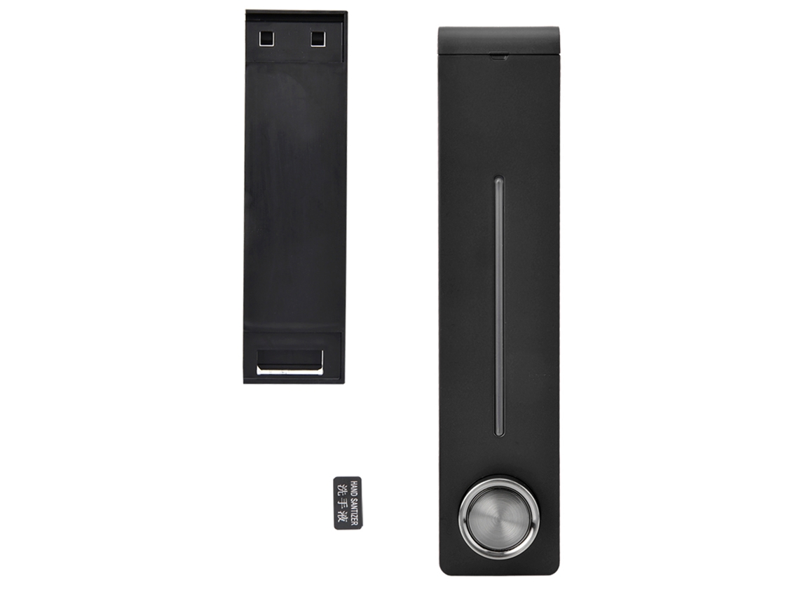 Dispenser de Sabonete em Espuma Parede 305ml Abs Pp Preto Mate Banheiro Cozinha S/MARCA