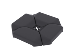 Base para Guarda sol de 4 Peças. para Cantilever Suporte para Guarda sol de Hdpe Reenchível com Água 77 Kg Ou Areia 100 Kg Ge
