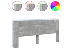 Cabeceira com Iluminação LED Cinza Cimento 220x16,5x103,5 cm MAISON EXCLUSIVE