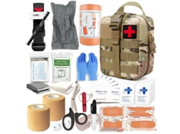 Kit Primeiros Socorros Sobrevivência Tático para Campismo e Montanhismo Camuflado HEXINYIGJLY