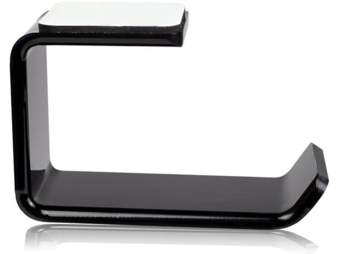 Suporte Para Casque Em Acrílico Noir Com Forma Em L, Acessório Elegante Com Ruban Adhésif Double - Face,