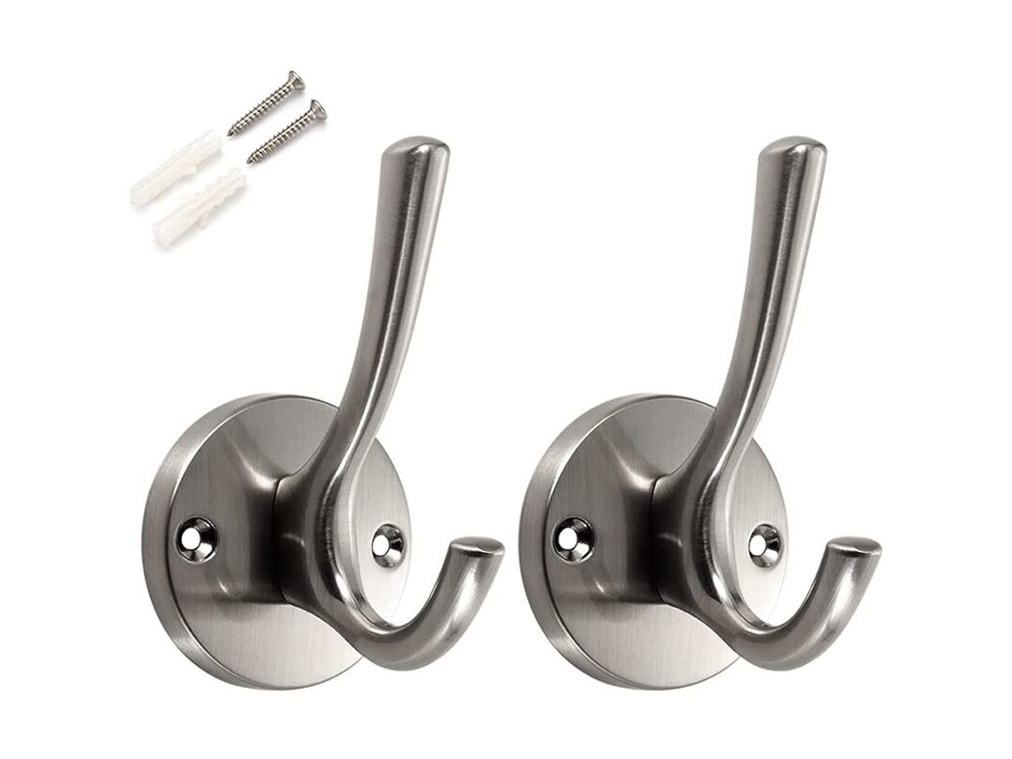 Conjunto De 2 Ganchos Para Casacos E Chapéus, Ideais Para Casa De Banho, Ganchos Decorativos De Metal Para Pendurar Roupas E Casacos