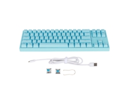 Lurelia Teclado Usb, Com Fio, 71 Teclas, Ergonómico, Mecânico, Rgb, Gaming, Compacto
