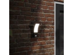 Vidaxl Candeeiros Parede Led Exterior C/ Sensor 2 Pcs Alumínio Preto