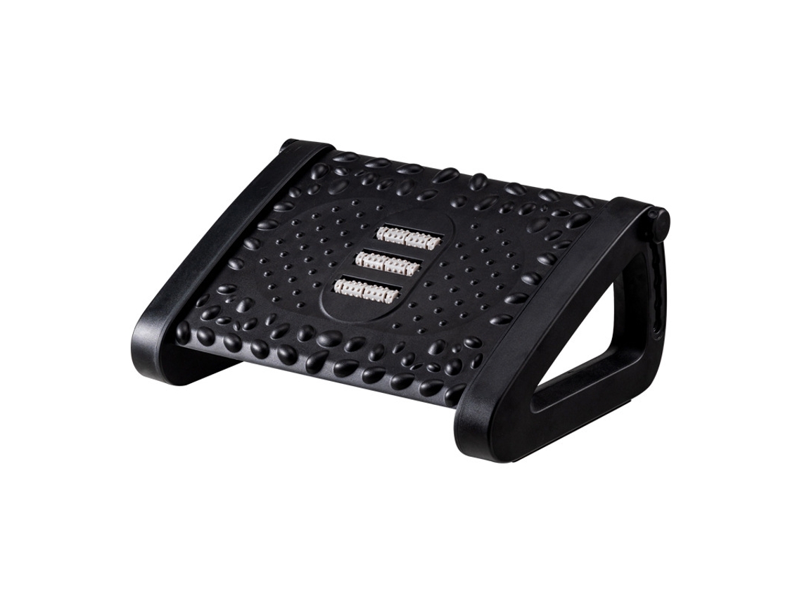 Apoio Para Os Pés Com Função De Rolo De Massagem, Estilo Simples, Compacto, Material Plástico, Apoio Para Os Pés, Para Escritório Doméstico, Preto