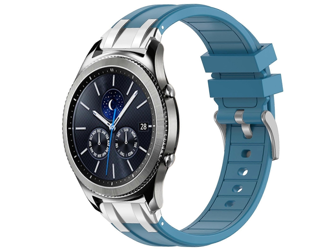 Pulseira De Silicone Royal De 22 Mm Com Fecho De Liberação Rápida Prateado