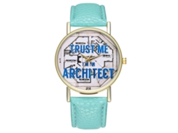 Relógio de Pulso Feminino Moda Quartzo Elegante Pulseira Couro Pu Menta e Outras Cores