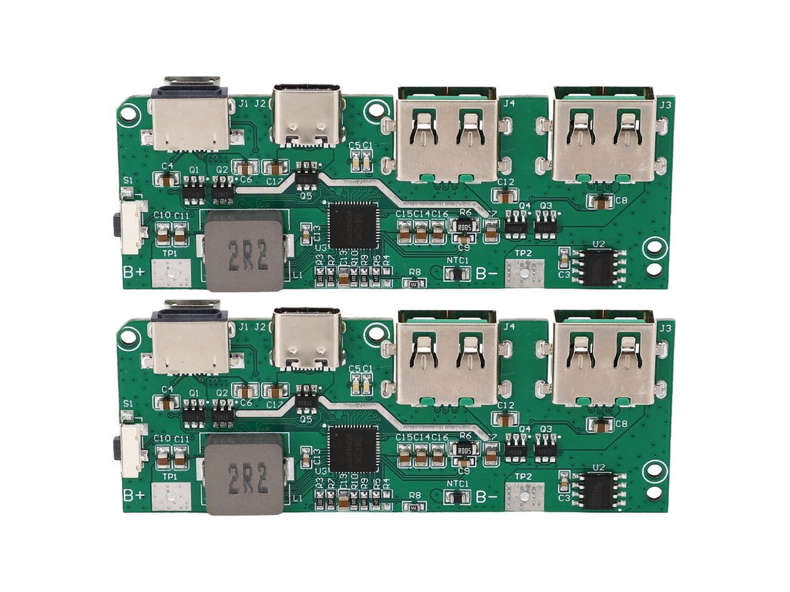 2 módulos de carregamento rápido QC4.0 QC3.0 com LED, módulo de carregamento de bateria móvel USB duplo 6V-32V