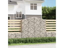 Vidaxl Cesto Gabião Arqueado 200x30x180/200 Cm Ferro Galvanizado