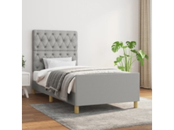 Vidaxl Estrutura De Cama Sem Colchão 80x200 Cm Tecido Cinzento-claro